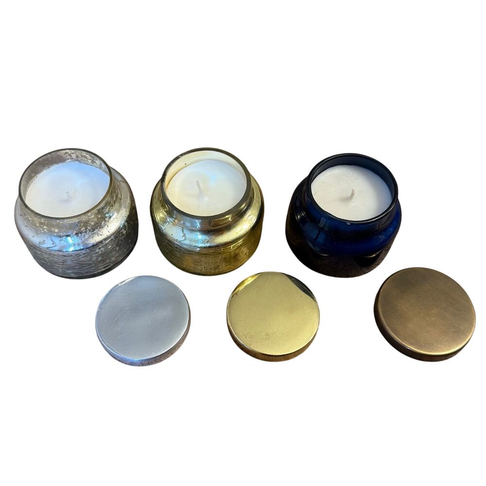 Capri Blue Mini Candles Volcano (2) Aloha Orchid (1) Anthropologie Lot of 3 NEW